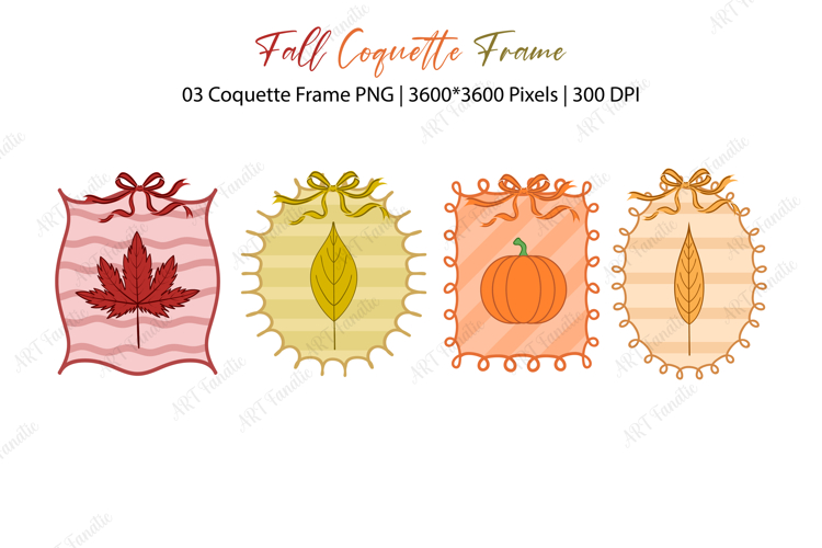Fall Coquette Frame Png | Fall Clipart Png
