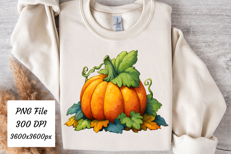 Pumpkin Watercolor Png Image 8
