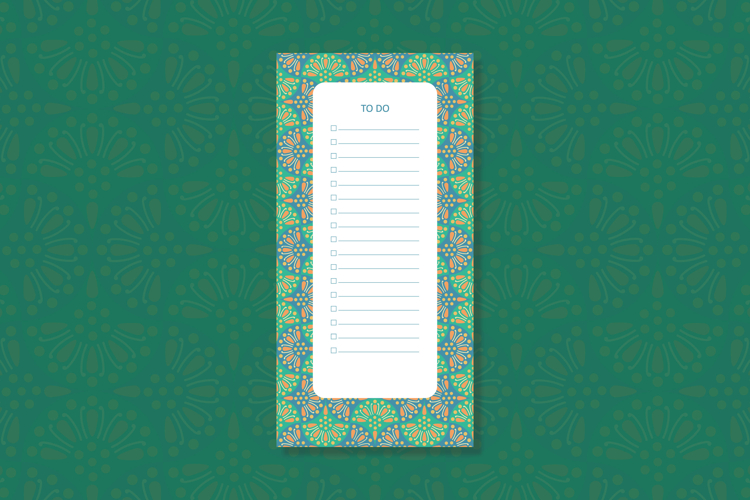 Ogee pattern to do list template | To do list