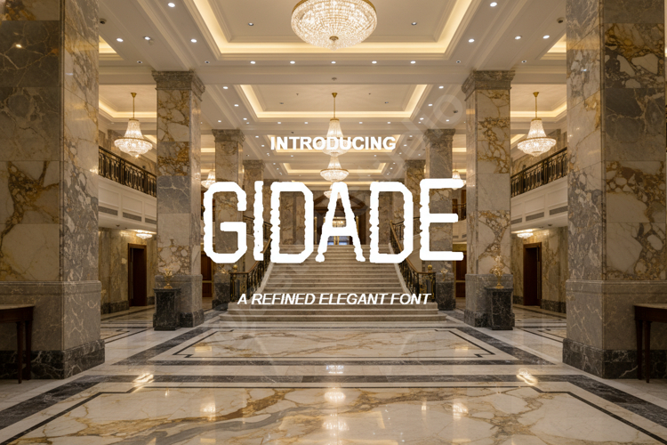 Gidade - Modern Geometric Sans Serif Font