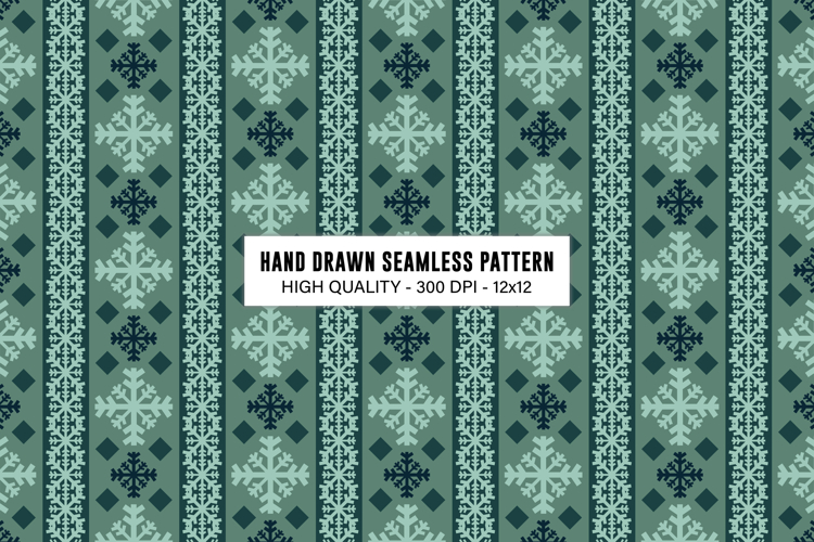 Snowflake Seamless Pattern | WInter Nordic Pattern