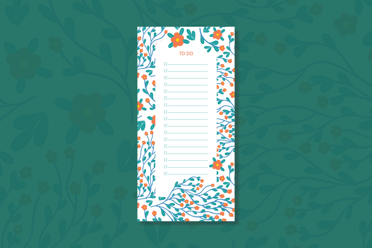 To do list template illustration with flower| To do list