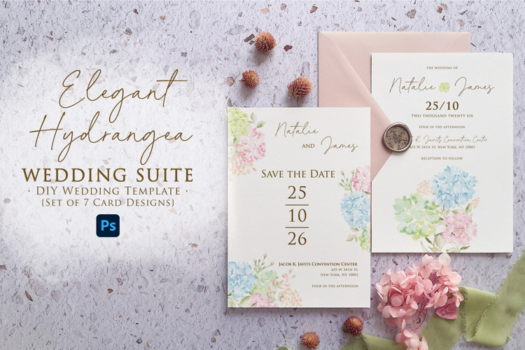 Elegant Hydrangea Wedding Suite