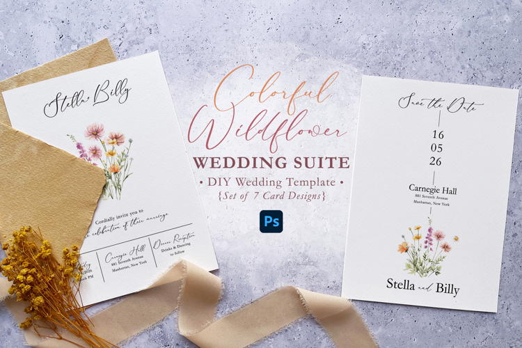 Colorful Wildflower Wedding Suite