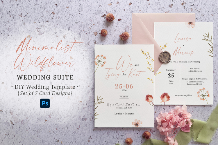 Minimalist Wildflower Wedding Suite