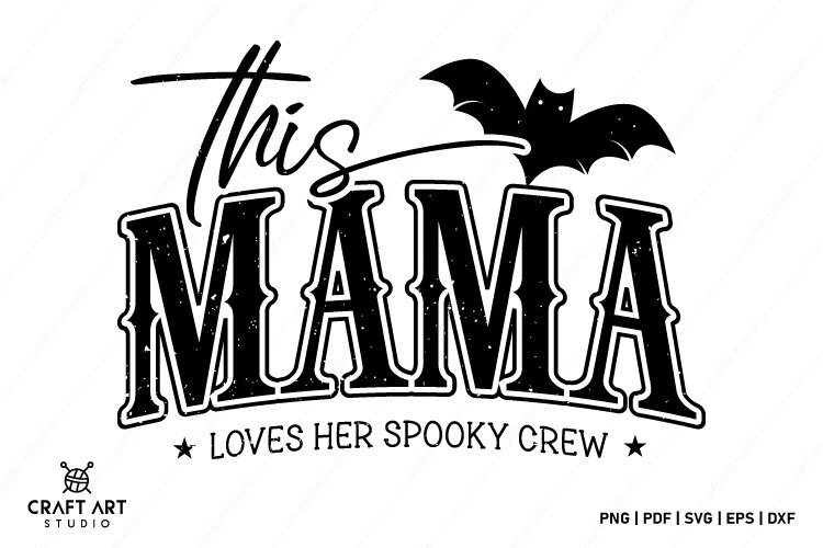 Halloween Mama SVG, Halloween SVG Design, Spooky SVG PNG example image 1