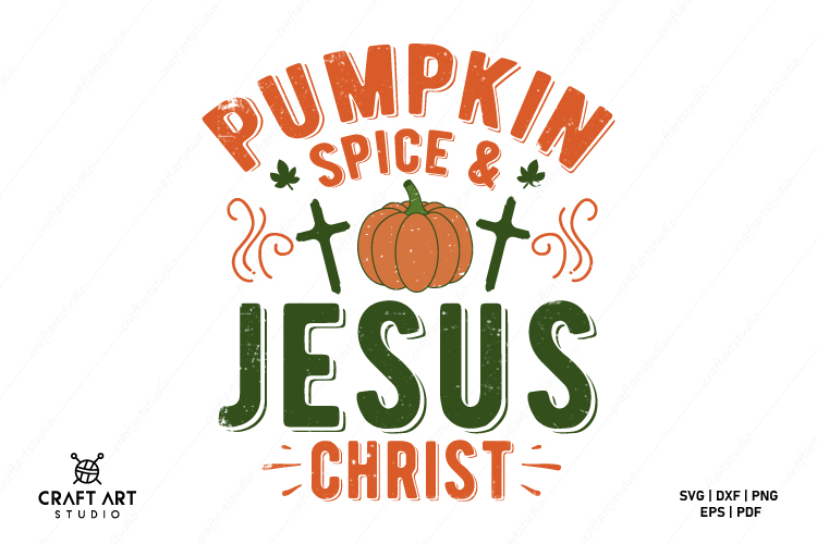 Pumpkin Jesus SVG - Vintage Retro Fall Sublimation PNG