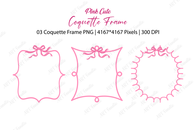 Pink Cute Coquette Frame Png | Coquette Border Png