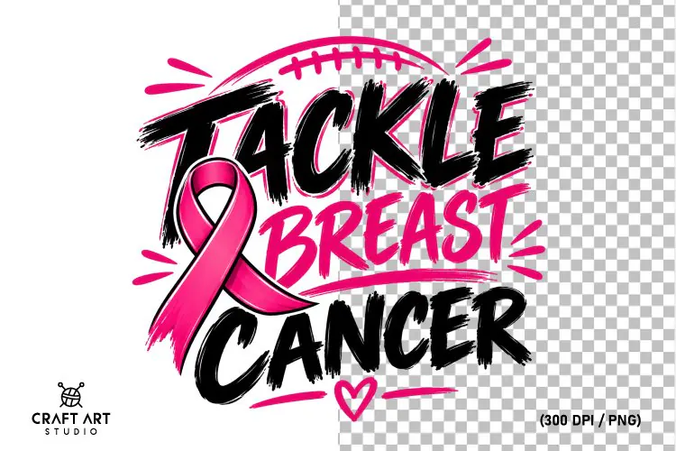 Breast Cancer PNG, Tackle Breast Cancer Football PNG