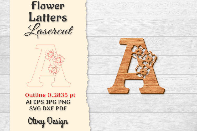 Floral Alphabet Svg Image 17