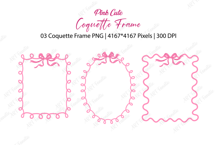 Pink Cute Coquette Frame Png | Coquette Border Png