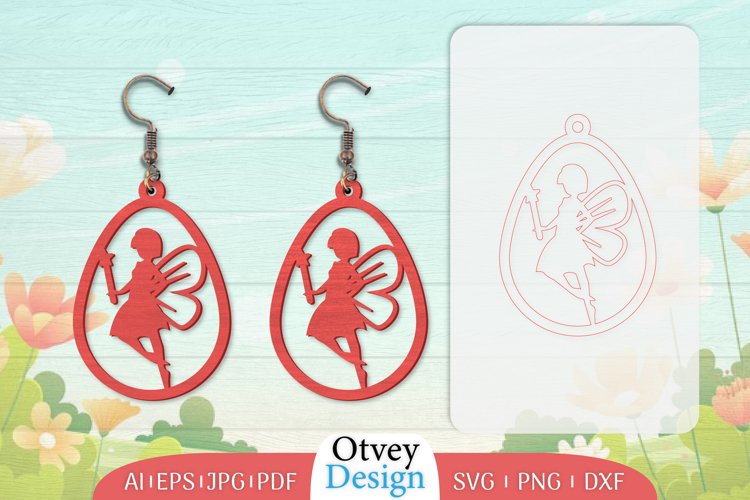 Fairy Earrings Lasercut example image 1
