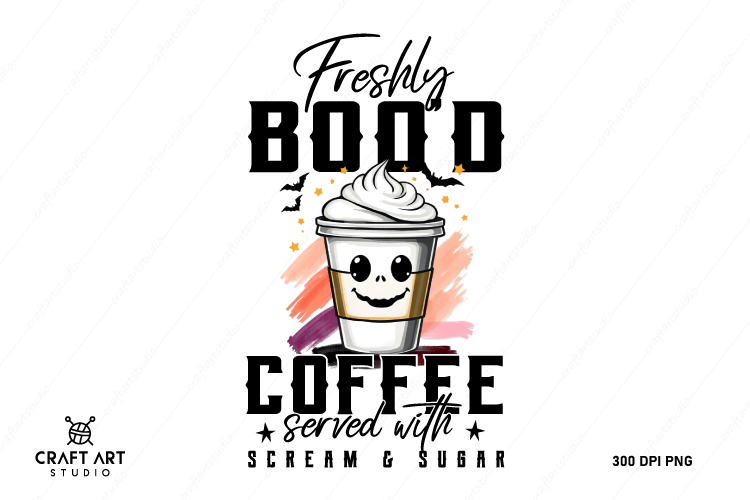 Halloween Sublimation PNG, Halloween Coffee PNG, Cute Coffee