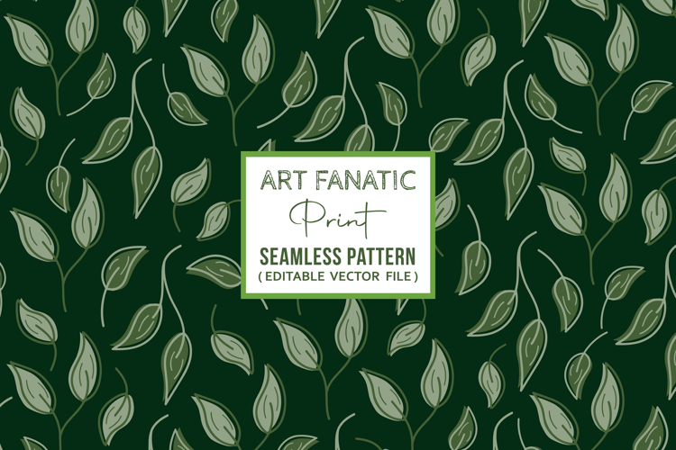 Dark Green Leaves Seamless Pattern | Seamless Pattern