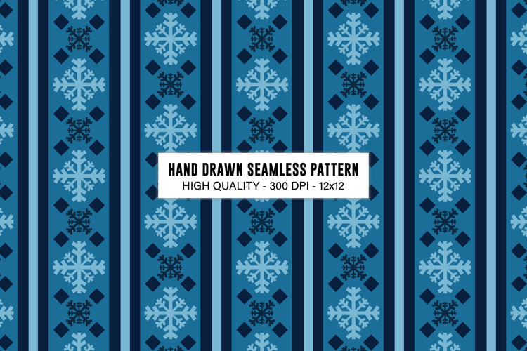 Snowflake Seamless Pattern | WInter Digital Paper