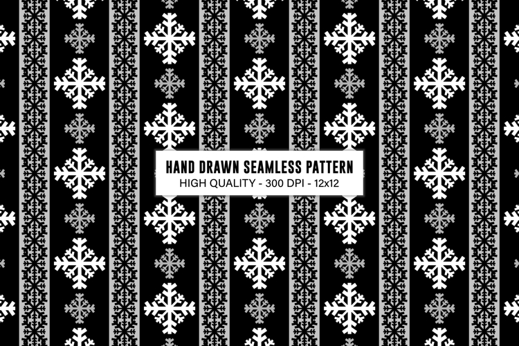 Snowflake Seamless Pattern | WInter Digital Paper
