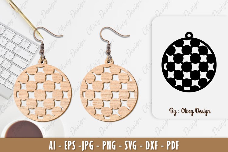 Ball Earring Lasercut