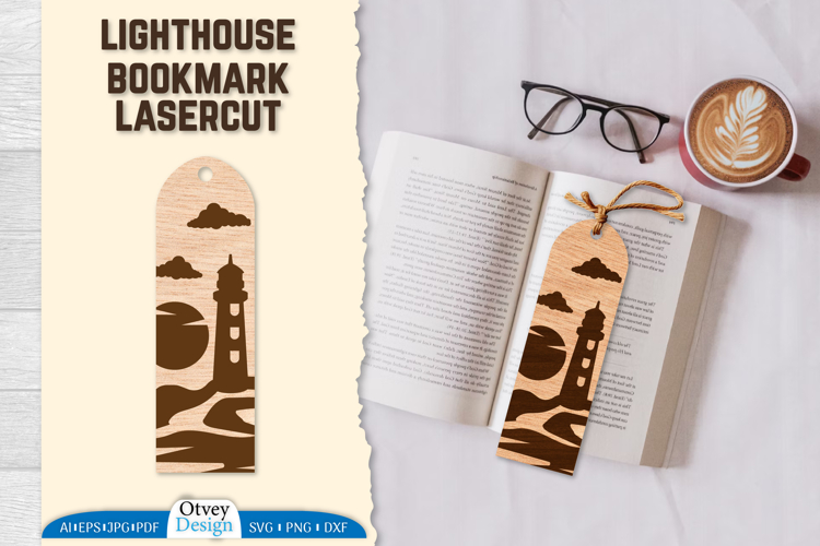 Lighthouse Bookmark Lasercut