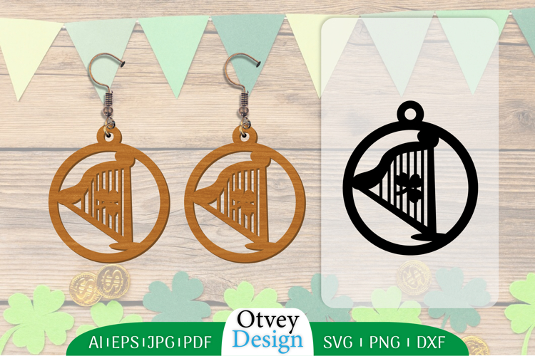 St Patricks Day Earrings LaserCut File