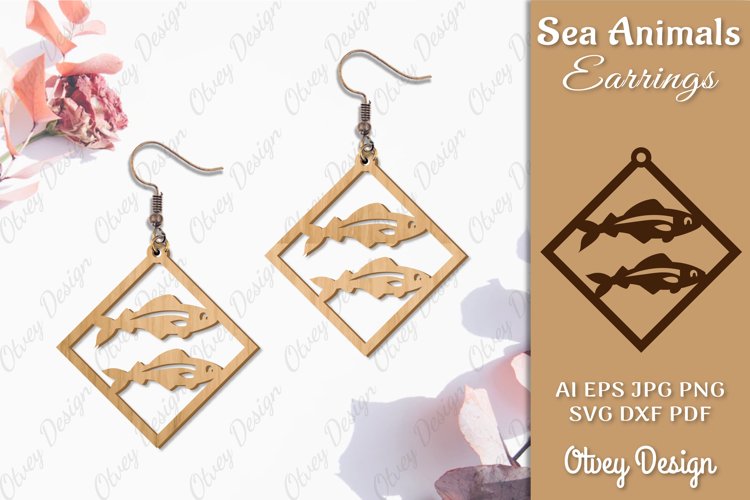 Keychain Sea Animals Lasercut SVG