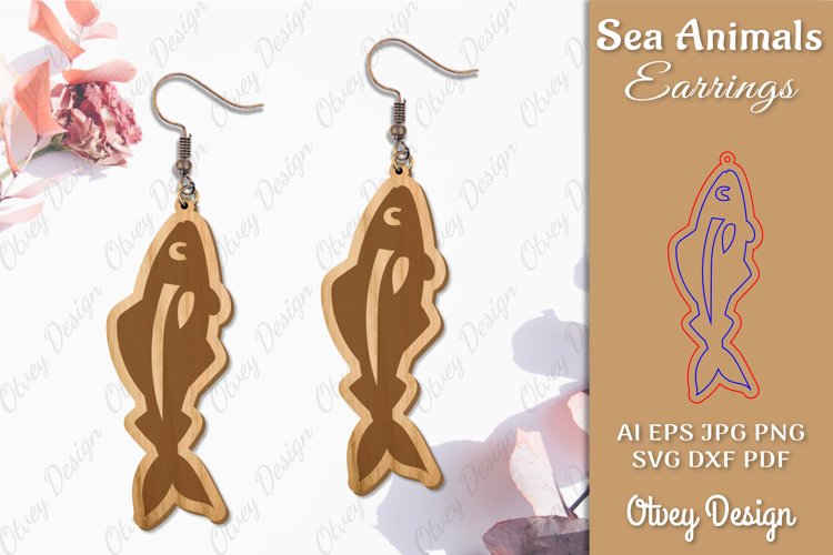Keychain Sea Animals Lasercut SVG