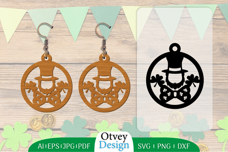 St Patricks Day Earrings LaserCut File