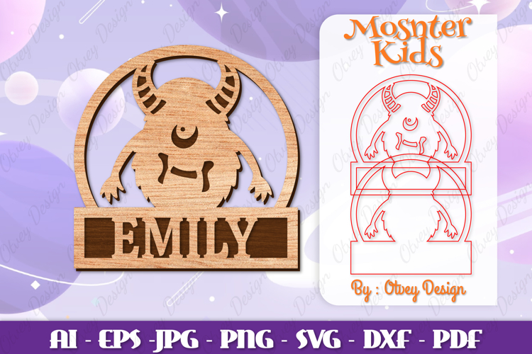 Cute Monster Clipart Image 8
