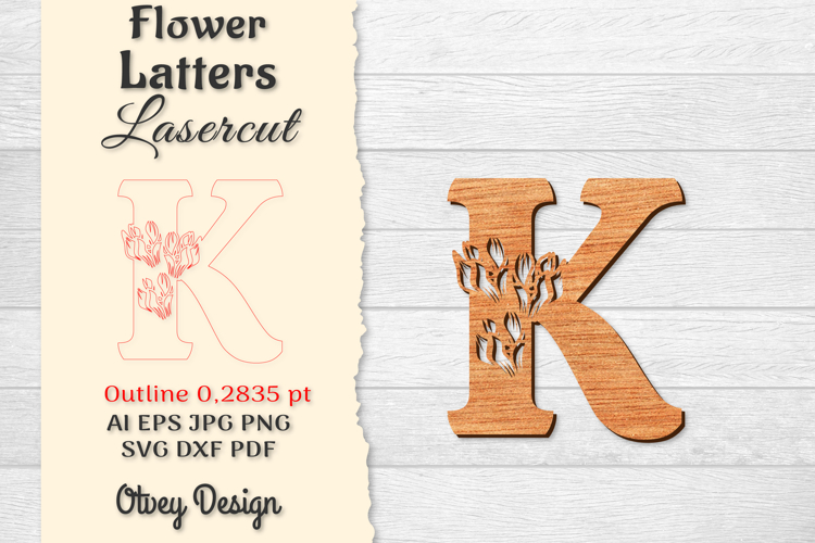 Floral Alphabet Svg Image 6