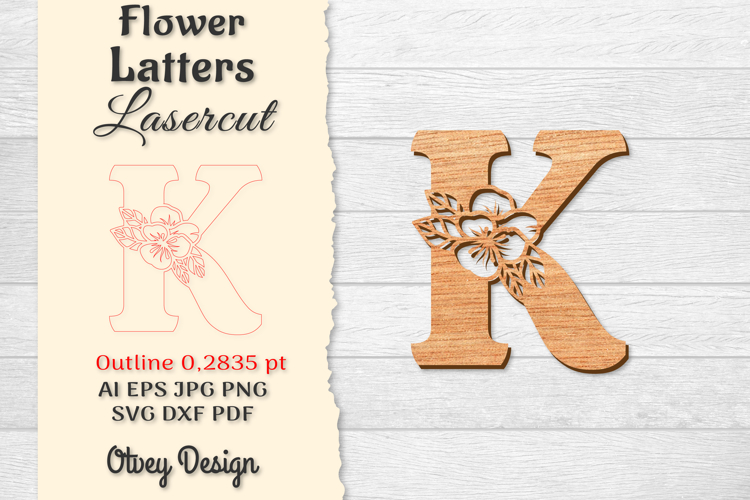 Floral Alphabet Svg Image 11