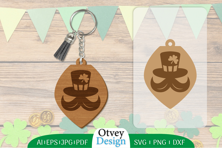 Keychain St Patricks Day Lasercut