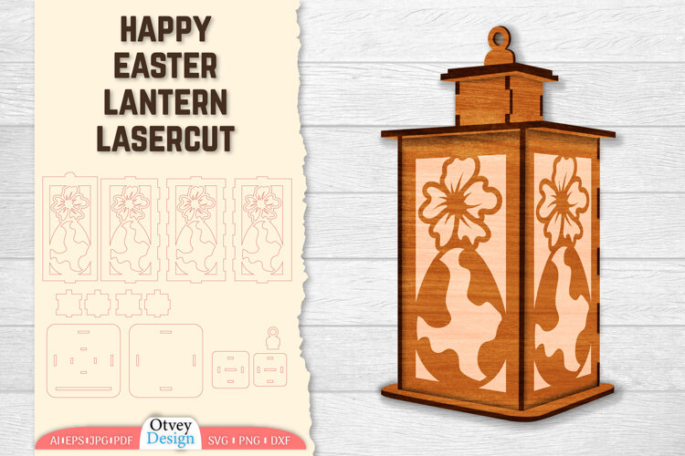 Happy Eastaer Lantern Lasercut example image 1