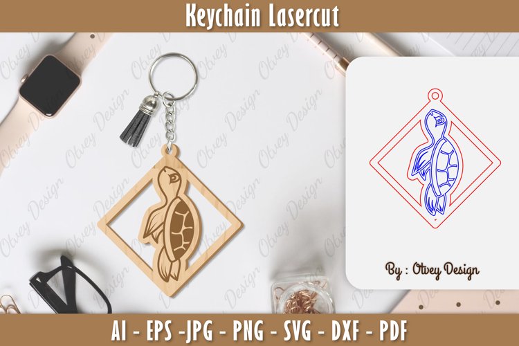Keychain Sea Animals Lasercut SVG