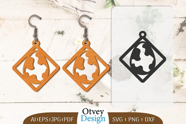 Happy Easter Egg Earrring Lasercut