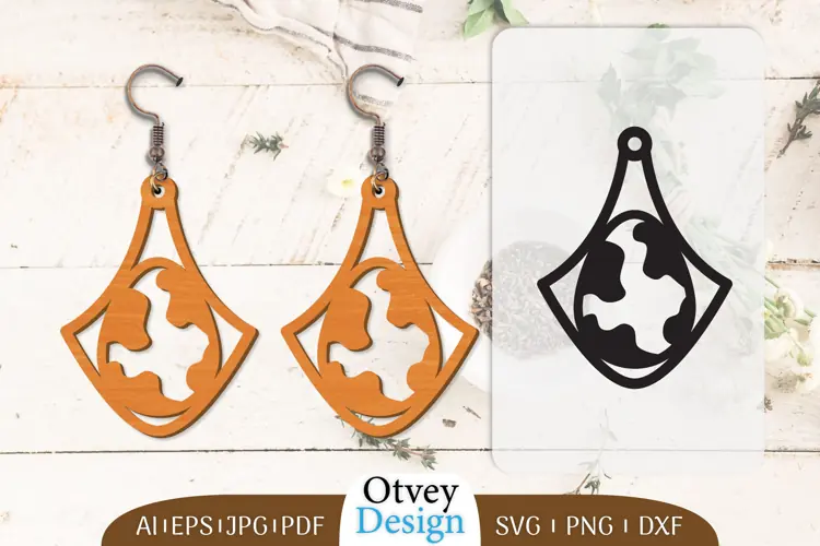 Happy Easter Egg Earrring Lasercut