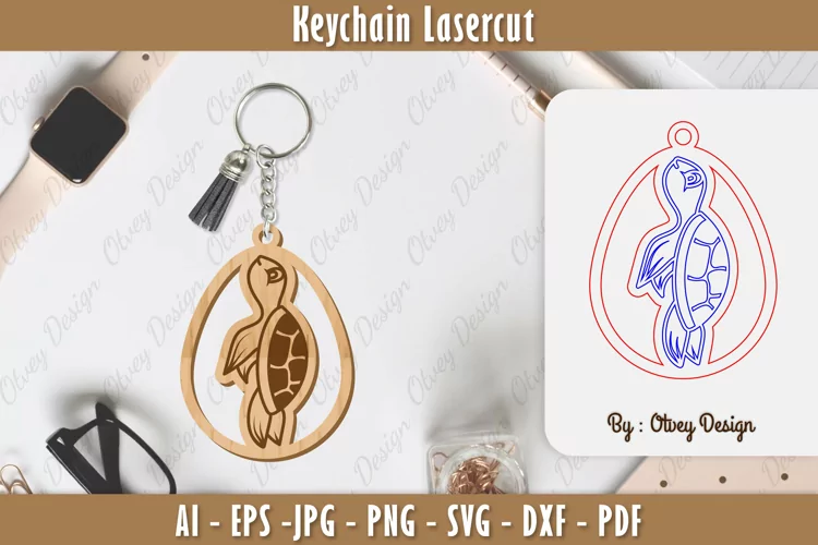 Keychain Sea Animals Lasercut SVG