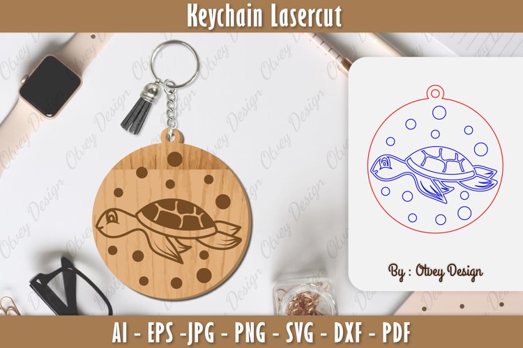 Keychain Sea Animals Lasercut SVG