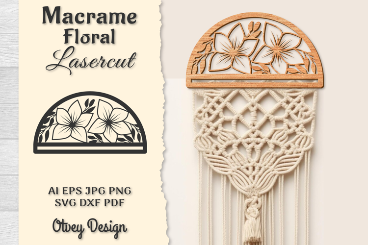 Macrame Frame Floral Lasercut