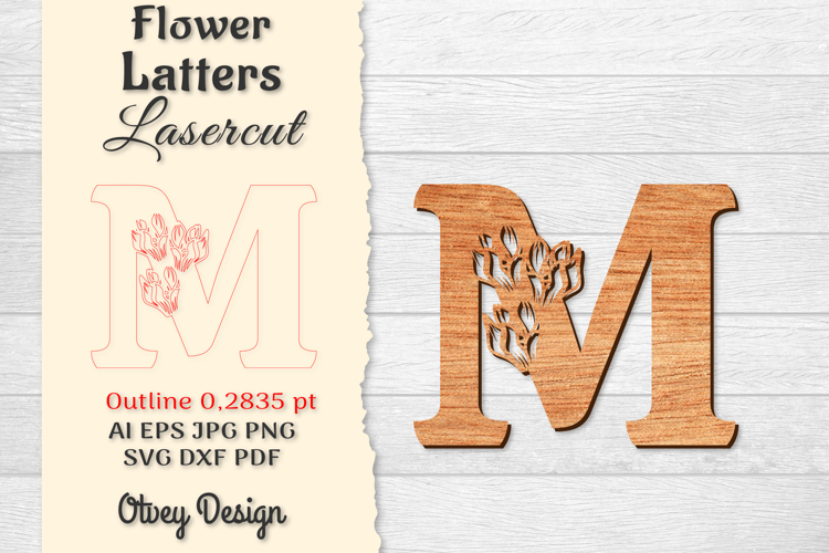 Floral Alphabet Svg Image 8