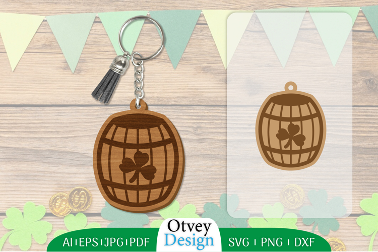 Keychain St Patricks Day Lasercut