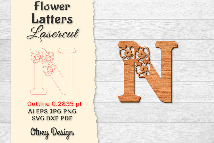 Floral Alphabet Svg Image 5