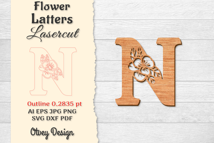 Floral Alphabet Svg Image 15
