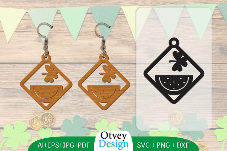 St Patricks Day Earrings LaserCut File
