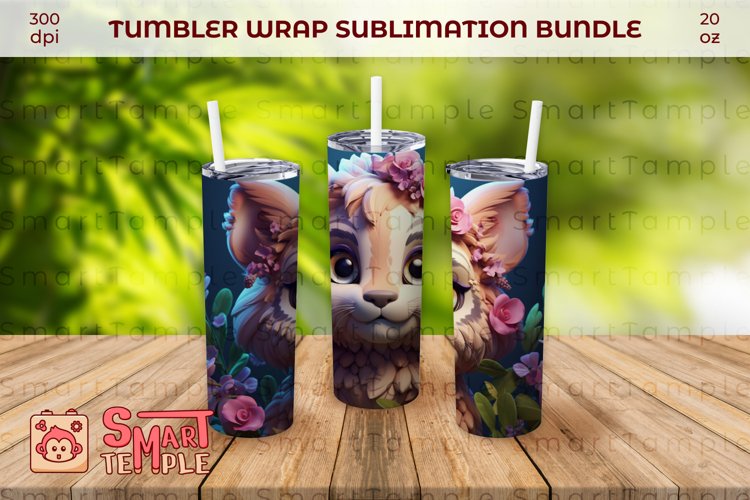 Tiger wraps for tumblers, Tiger 20oz tumbler, Tger wrap