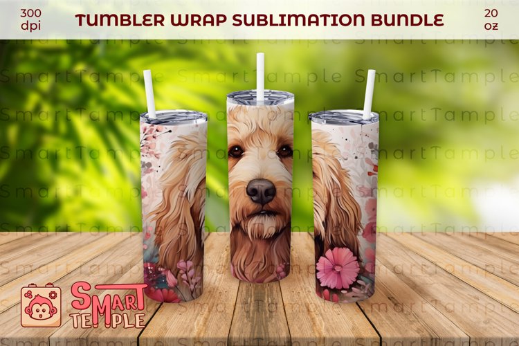 Doodle tumbler wrap, Doodle tumbler, Doodle dog wrap patter example image 1