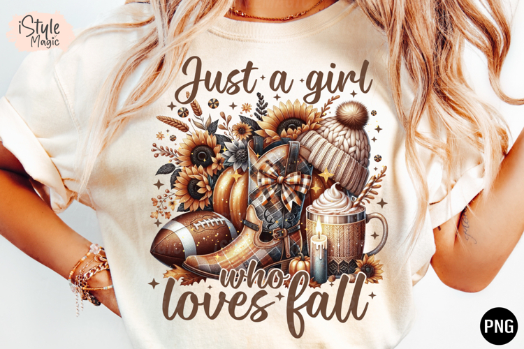 Just A Girl Who Loves Fall PNG