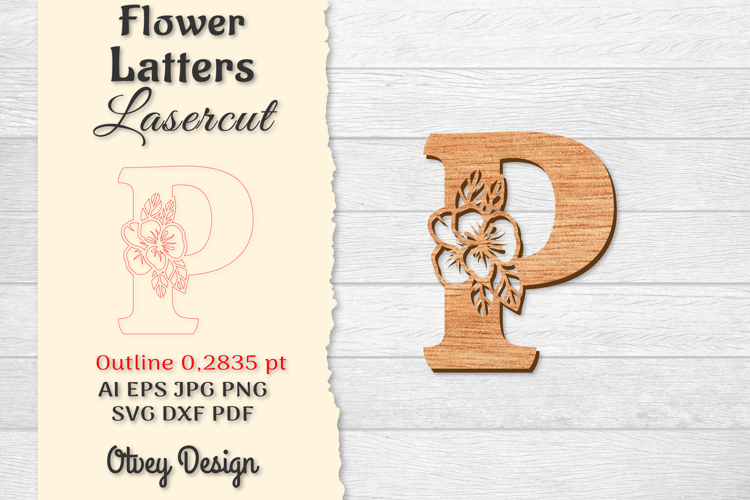 Floral Alphabet Svg Image 17