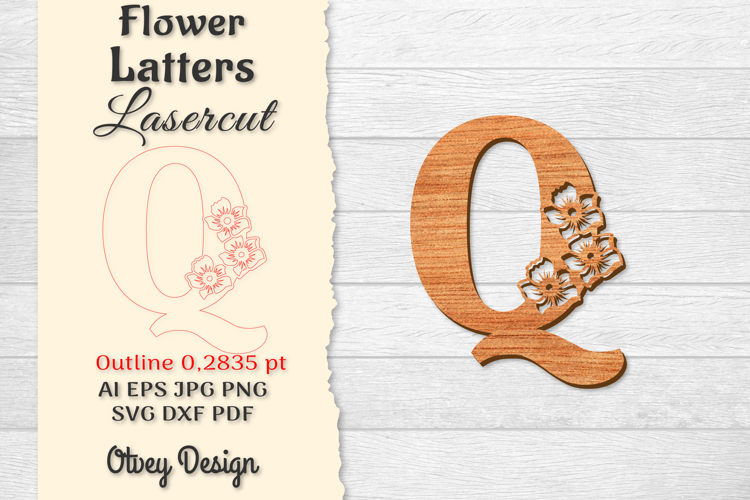 Floral Alphabet Svg Image 3