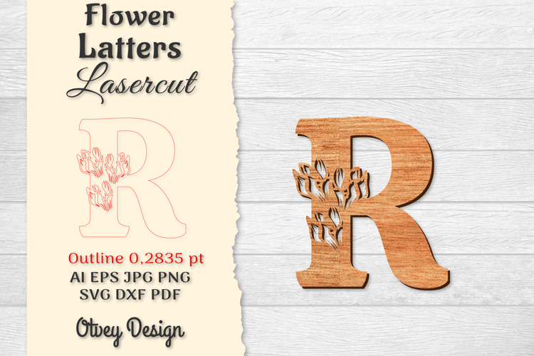 Floral Alphabet Svg Image 13