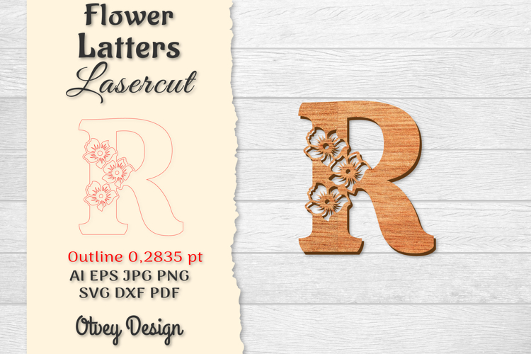 Floral Alphabet Svg