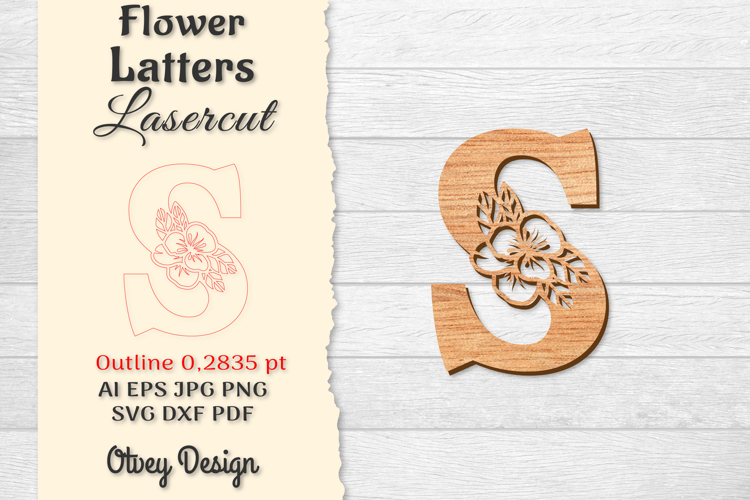 Floral Alphabet Svg Image 20